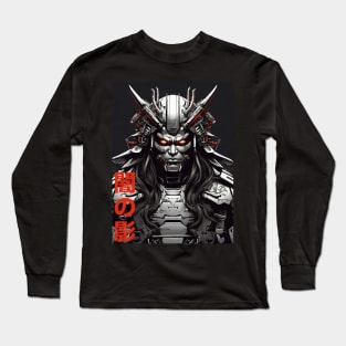 Dark Shadow Futuristic Samurai Long Sleeve T-Shirt